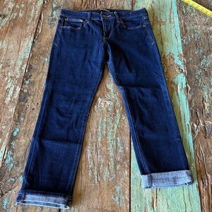 Express Dark Blue Straight Leg Jeans